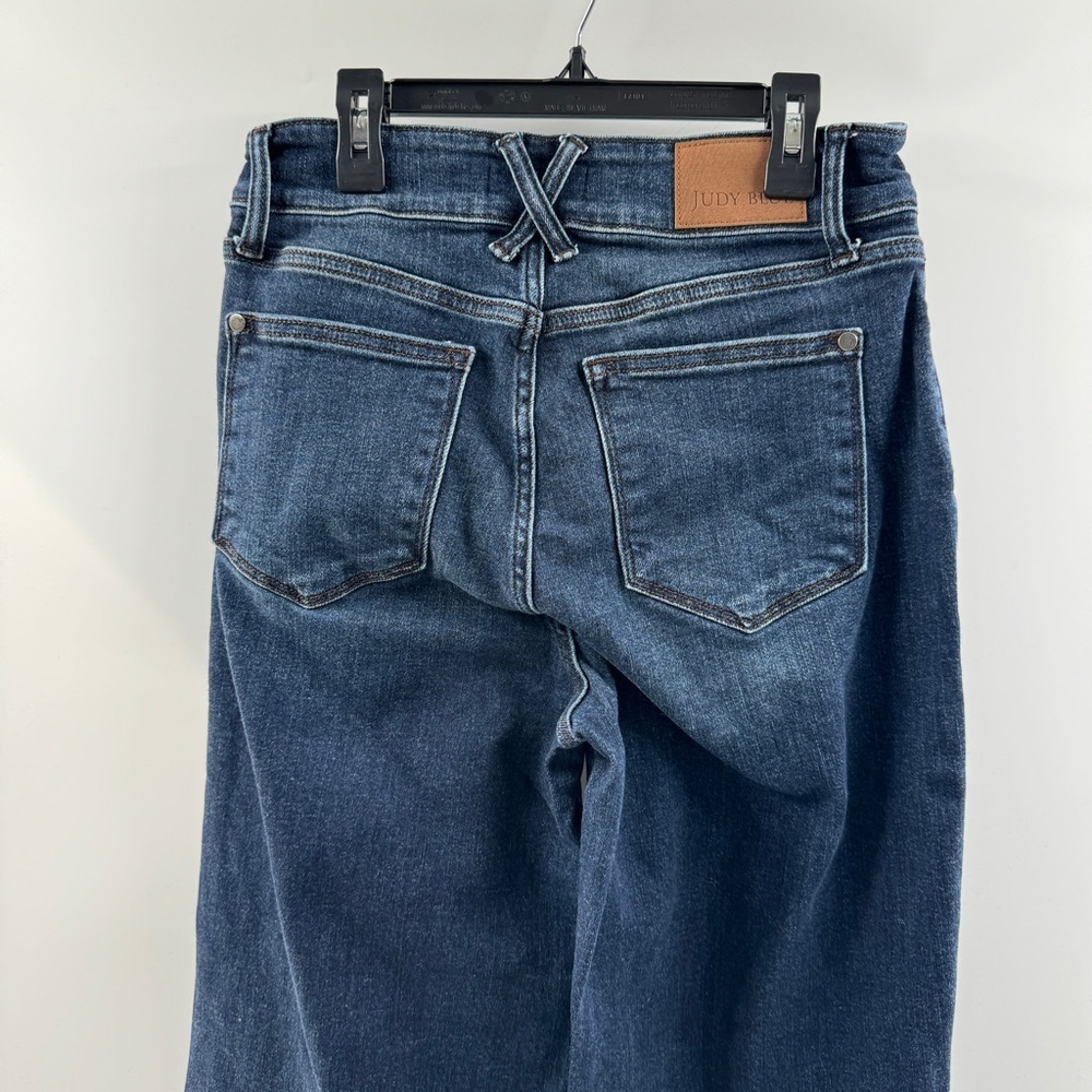 Judy Blue Women’s Dark Wash Wide Leg Jeans Zipper Fly Size 7/28 - Picture 6 of 8